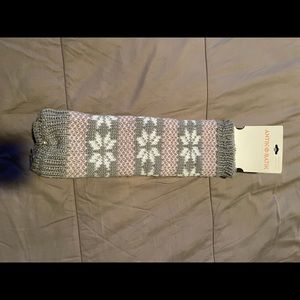 NWT pink/grey leg warmers